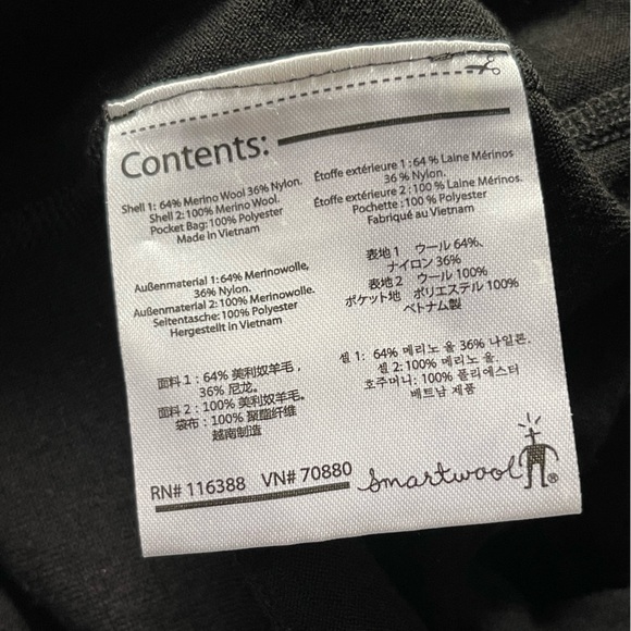 SmartWool PhD HyFi 1/2 Half Zip Mid Layer Top Mens XL black - Picture 4 of 7